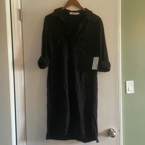 NWT L black midi business casual dress.